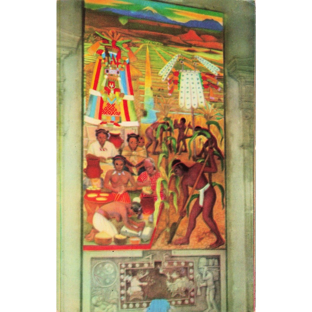 Vintage Diego Rivera Mural Postcard Ediciones FEMA Mexico Art Social Realism - Picture 1 of 2